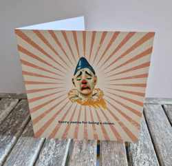 Personalised 'Sorry for being a clown' Card