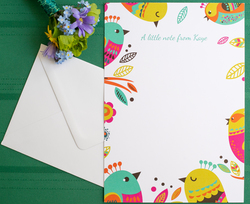Colourful Birds Writing Paper/Notepaper Set