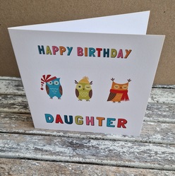 Personalised Owls Birthday Card for any relation