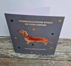 Personalised 'Clever Sausage' Congratulations Card Degree, A Levels,GCSE's, Exams