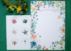 Floral  Writing Paper/Notepaper Set