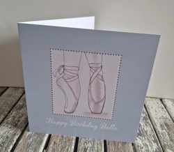 Personalised  Ballet Shoes Birthday Card
