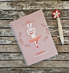 Personalised Ballerina Bunny Notebook