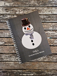 Personalised Snowman Christmas Notebook