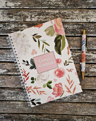 Personalised Illustrated Floral Notebook