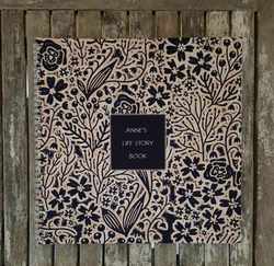 Navy Floral Personalised Life Story/Memory Book